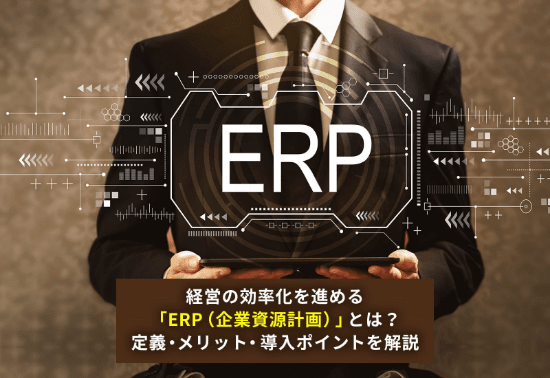 経営の効率化を進める「ERP（企業資源計画）」とは？定義・メリット・導入ポイントを解説